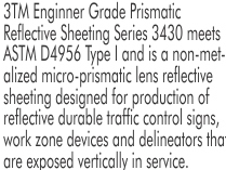 3M High Intensity Grade Prismatic Reflective Sheeting