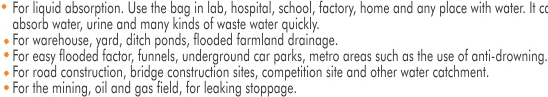Non-Woven Water Absorbing Bag