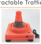 Rechargeable LED Retractable Traffic Cone (Magnet Type)