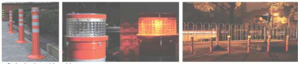 Solar Lamp for Warning Post